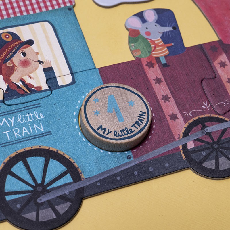 puzzle y juego de encajar de madera